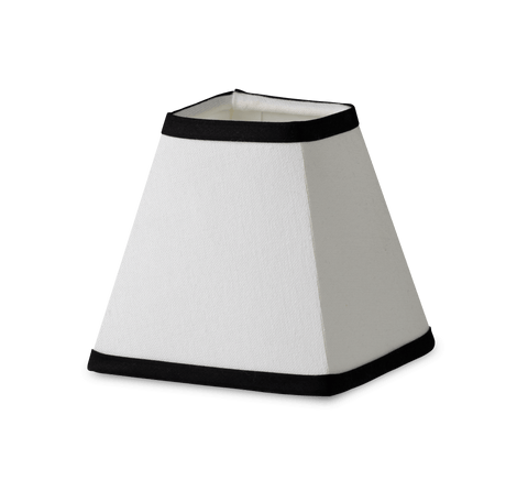 Albert Cream Cotton Lamp Shade with Custom Trim