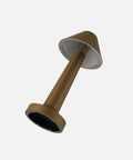 NEOZ Cooee 3C cordless lamp body in Sandblasted Bronze finish with metal cone diffuser.