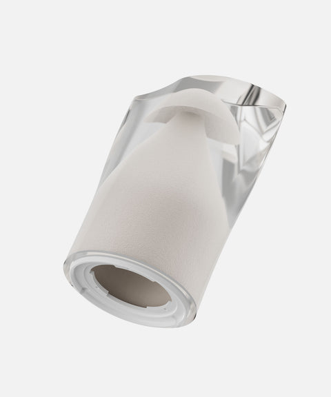 NEOZ Medusa resin body with sculpted clear exterior and frosted inner diffuser for soft, diffused light.